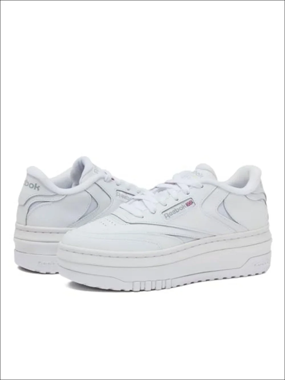 Platform Sneakers Leather Upper Lace-Up Casual Walking Tennis Shoes_5